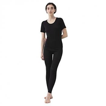 Legging Longue Femme Mey Noir Exquise Taille 42