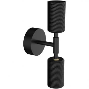Apliques Onyx Double Wave Negro con 2 Bombillas