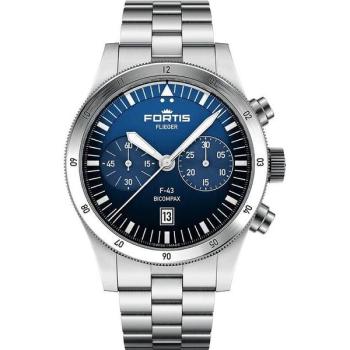 Bicompax Liberty Blue (F‑43) – Edelstahlfliegeruhr Fortis