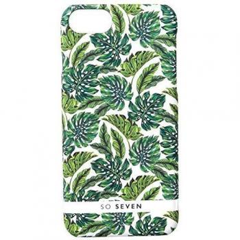 SO SEVEN Coque Jungle Feuilles Vertes Blanc: Apple IPHONE 6/6S/7/8 SVNCSJG4IP7