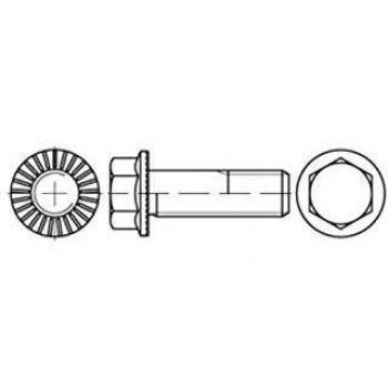 500 Stück Sechskant-Flanschschraube M5x10 Stahl 10.9 blank mit Sperrrippen
