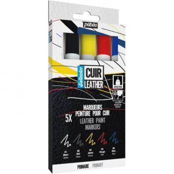 Set X5 Cuir Marqueur Pebeo – Palette de Couleurs