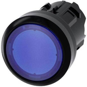 Bouton-poussoir plat bleu à rappel