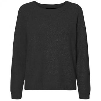 Vero Moda Rundhalspullover mit Glitzerakzenten »VMDOFFYSHINE LS O-NECK«