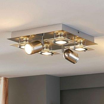 ALU‑LED‑Strahler „Fjolla“ dimmbar – 6 × 5 W, GU10, A+ Leuchtmittel inklusive, ideal für Flure &