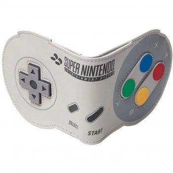 Bioworld Retro Gaming Coin Pocket – 24 cm Grey, SNES Design