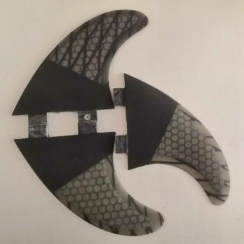 FCS G5 Grey Honeycomb Fiberglass Quilhas for Surfing