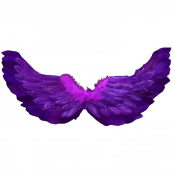Alas de Cosplay de Plumas Brillantes en Color Púrpura