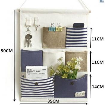 Sac de rangement suspendu rose