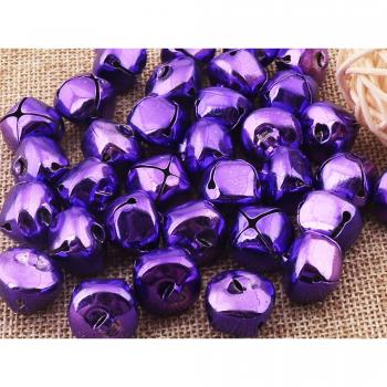 Cascabeles Navideños de Metal y Morado