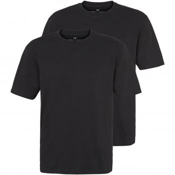 Jan Vanderstorm Herren T-Shirt Doppelpack Erke schwarz 3XL