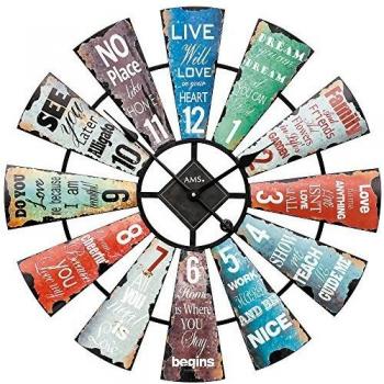 Wanduhr mit modernem Design von AMS 9531