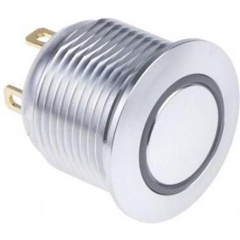 Interruptor de Botón SPST RS PRO, 2 A, 36 V DC, Plata