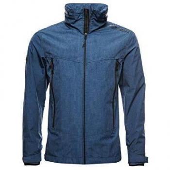 Chaqueta Altitude Superdry para Hombre, Modelo XXL con Cuadros Jaspeados en Petróleo