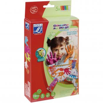 Tubes de gouache lavables pour enfants – 5 x 80 ml – LBF