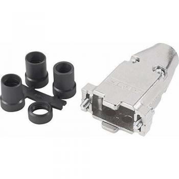 TE Connectivity AMPLIMITE HDP-20 D-SUB Metal Housing 25 Pins 180° Silver