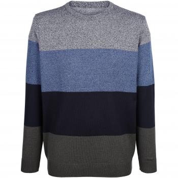 Herren-Strickpullover “Striped Blend” – Baumwolle/Polyester, 62 cm