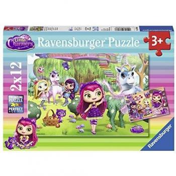 Puzzle Ravensburger 07608, Magische Freundschaft – Kleine Hexen, 2 x 12 Teile