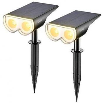 EcoBeam 16‑LED Solar Yard Spotlight Set