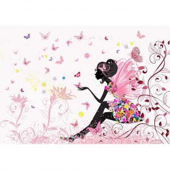 Papier Peint Muraux Fée et Papillons 368x254 cm