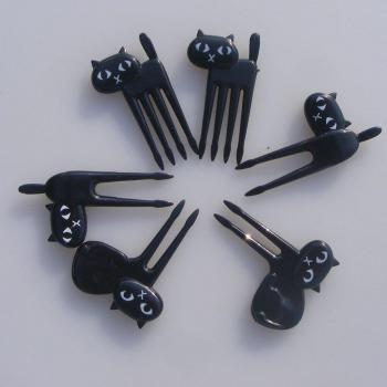 Cartoon Cat Fruit Forks for Children