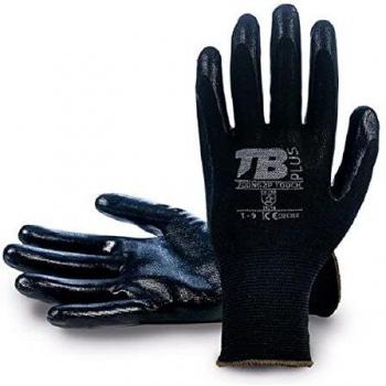 Guante táctil poliéster palma nitrilo negro 700NG2P talla 7-10