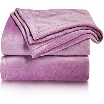 Dreamy Violet Flannel Sleep‑Blanket – Light Soft
