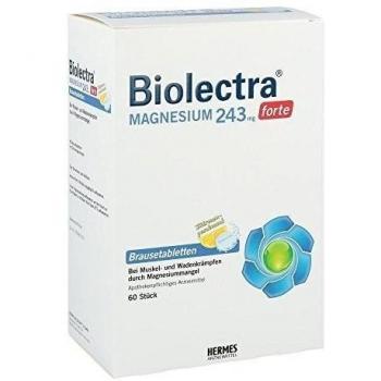 Biolectra Magnesium 243 mg forte Brausetabletten Zitronengeschmack, 60 St