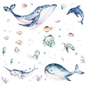 Nikima Wandtattoo 205 Aquarell Meerestiere