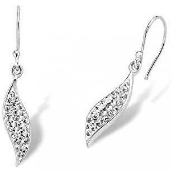 Pendientes de plata 925 con circonitas blancas Amor