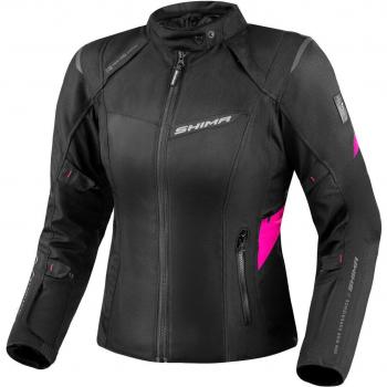 SHIMA Rush 2.0 Giacca impermeabile per moto da donna Nero Rosa L