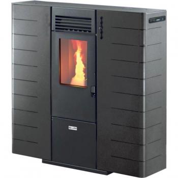 Stufa slim 10C canalizzata a pellet Canadian Stove grigio puntinato 9,01 kW