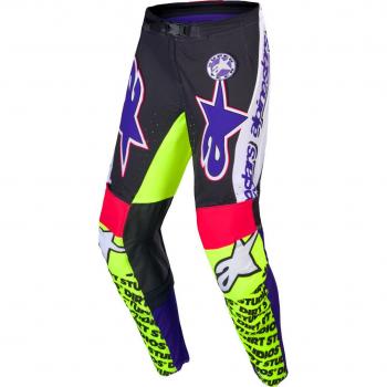 Alpinestars Supertech Dirt Motocross Hose – Männer – Grün‑Lila – 30 – Atmungsaktiv, Stretch