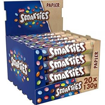NESTLÉ SMARTIES Riesenrolle, bunte Schokolinsen aus Milchschokolade, 130g