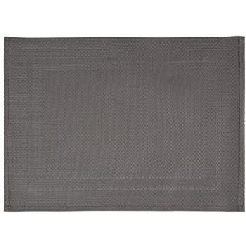 APS GL611 PVC Placemat, Fine Band Frame, Grey (Pack of 6)