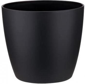 Pot floral Elho Brussels – mini rond – couleur noir – 10,5 cm de diamètre