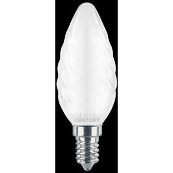 Lampe LED Incanto E14, 4 W, finition satén tortiglione, lumière chaude 3000 K (Instor‑041430BL2)