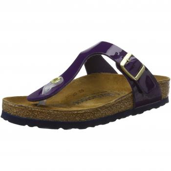 Birkenstock Classic Damen Gizeh Birko-Flor Zehentrenner, Violett (Lilac Lack), 39 EU