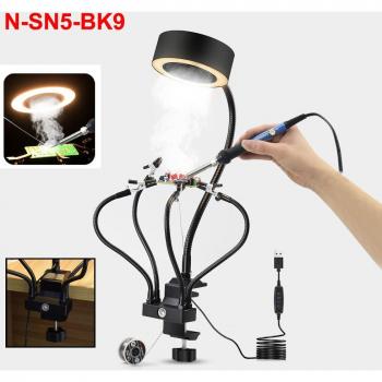 Ventilador de Trabajo DIY con Luz LED para Soldadura