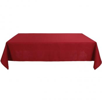 Nappe Imperméable Effet Lin Rouge Noël 140x200cm Rectangulaire