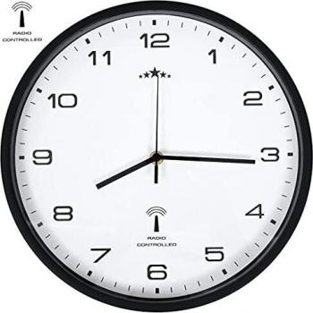 Horloge Murale Design Radioguidée Quartz pour Cuisine et Salon