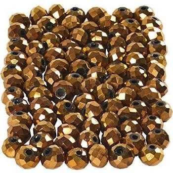 Perles à facettes colorées