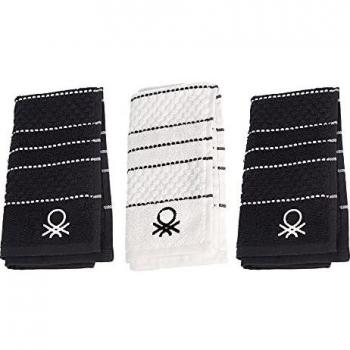 UNITED COLORS OF BENETTON. Lot de 3 torchons de Cuisine 100% Coton