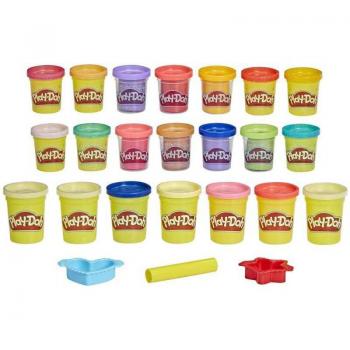 Lein Spielzeug Play-Doh Bright n Happy Kreativpack – 21 Töpfe, Glitzer & metallisch glänzend