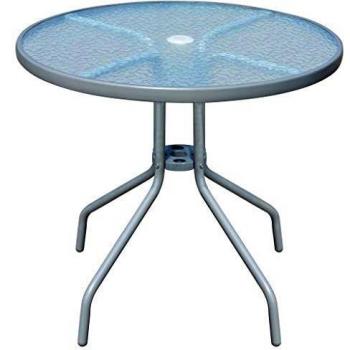 Table de Patio Gris 80x71 cm Acier