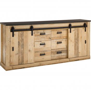 HOME AFFAIRE Sideboard SHERWOOD, rustikales Holz, 201 cm