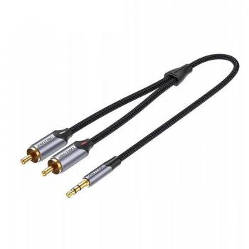 Cable Vention BCNBF/ Jack 3.5 Macho a 2x RCA Macho/ 1m/ Gris