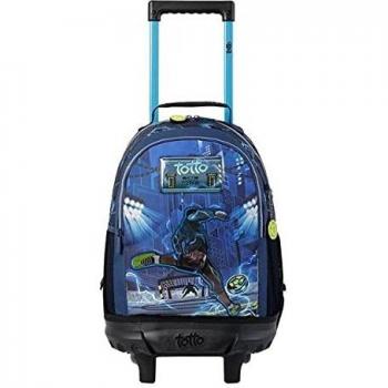 Mochila Escolar Totto Pequeña Con Ruedas Voltar Azul