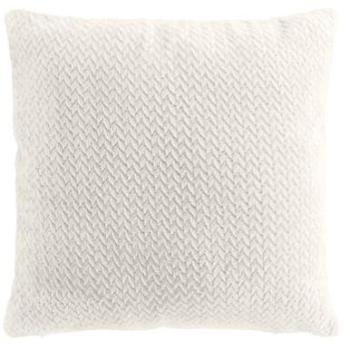 Coussin Moelleux 45x45 cm – Flanelle Beige Naturel – Déhoussable
