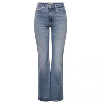 Only Jeans A Vita Alta Juicy Flared 33 Blu Medio Denim